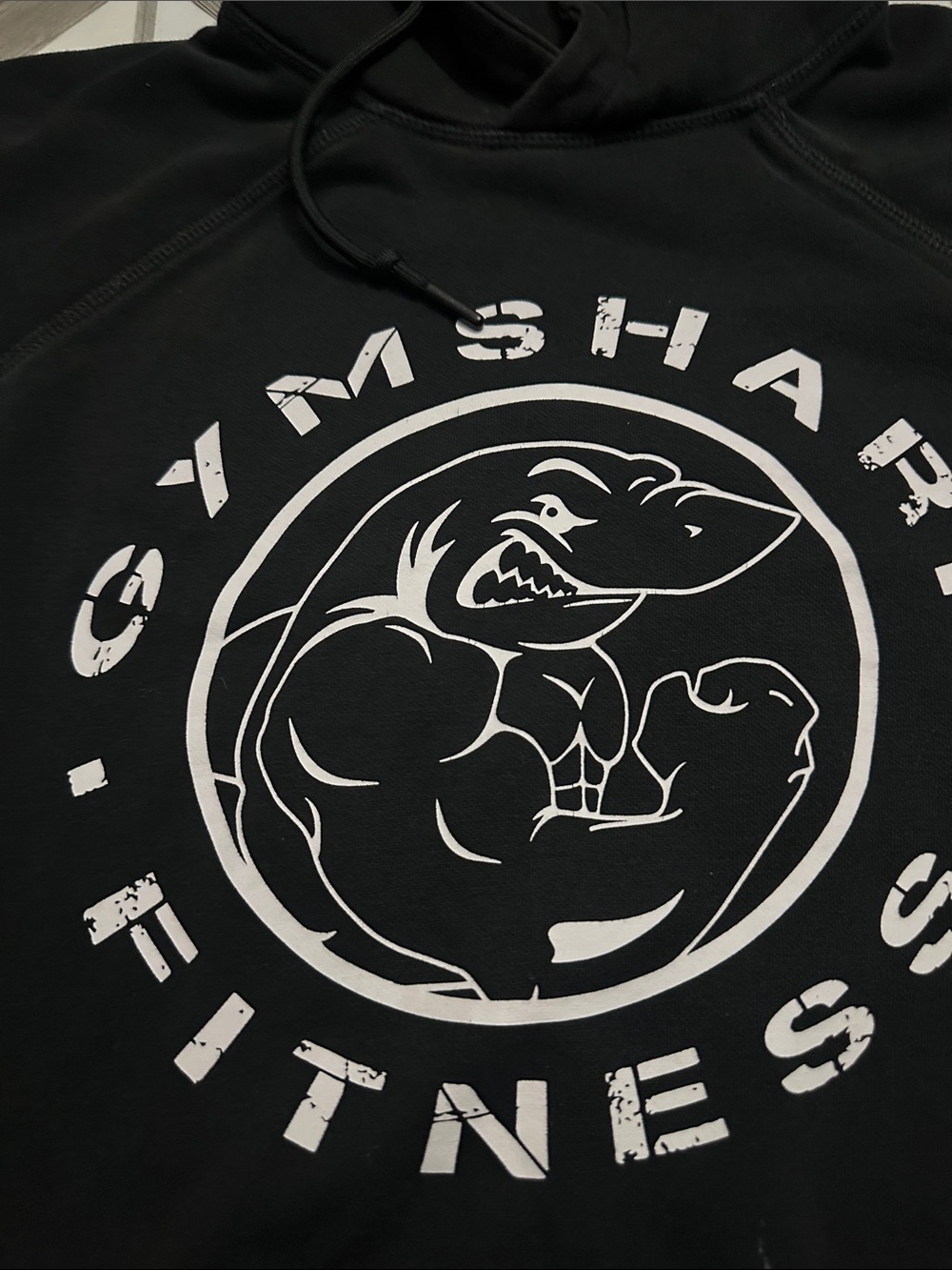 Gymshark Black Pullover Hoodie with White Logo - Picture 2 of 6